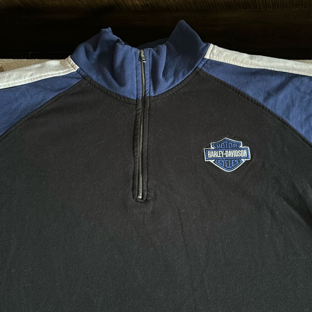 3/4 zip Harley Davidson sweatshirt